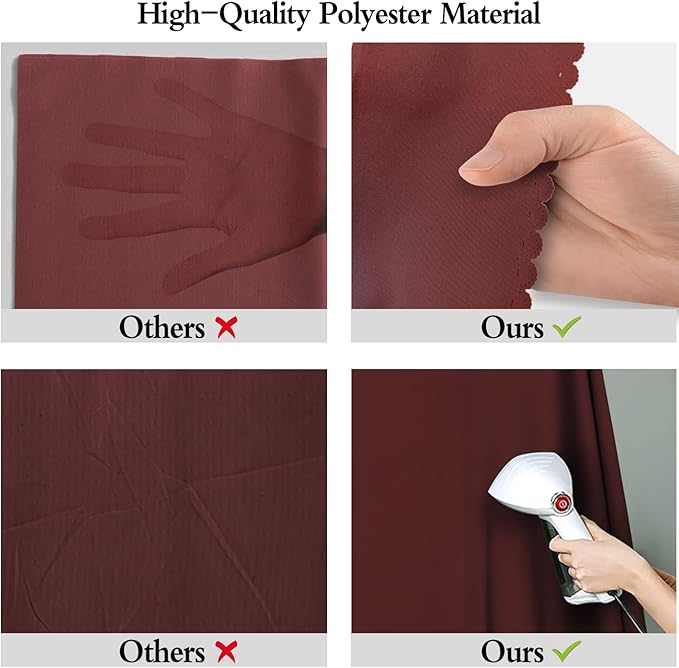 Wine Red Backdrop 5x7FT Screen Backdrop for Photography Photo Booth Photoshoot Background Screen Video Recording Parties Curtain