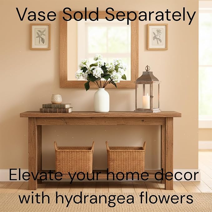 Small Faux Hydrangea Flowers 5 Stems - Image 2