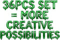 36 Pcs Green Letter Balloons, Custom A-Z Set by GOGAKIE
