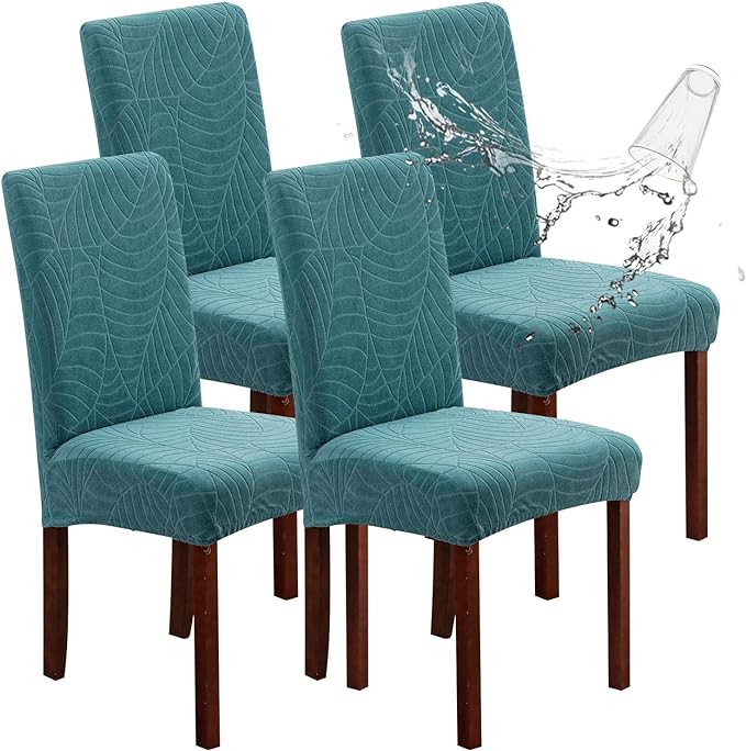 Waterproof Dining Chair Covers Set of 4 Parsons Chair Slipcovers | Double by Genina