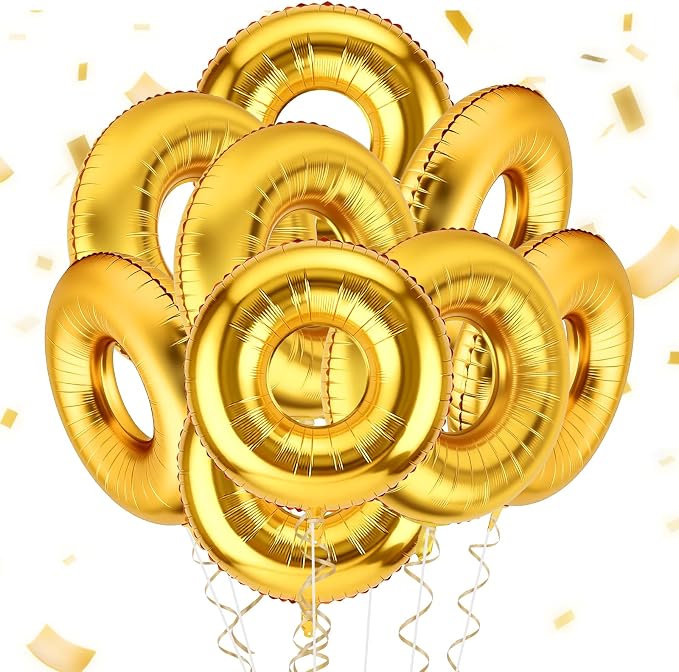 Cartoon Hedgehog Balloon 6pcs Gold Ring Birthday Party Balloon by Lukinuo
