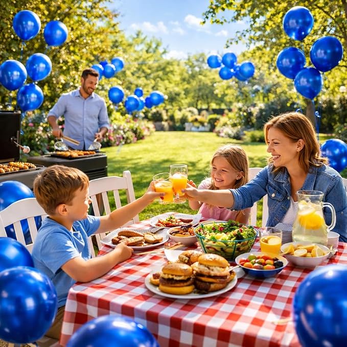 Royal Blue Balloons 100 Pack, 12 Inch Round Latex Helium Blue Balloon, - Image 4