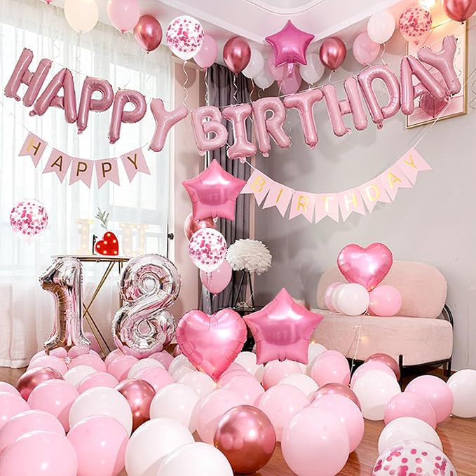 CANREVEL Happy Birthday Banner Decoration + 30pcs Star Balloons, - Image 5