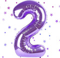 Purple Number Balloons, 40 Inch Purple Balloon 2.2 Helium Balloon 2th Birthday by Yeodong