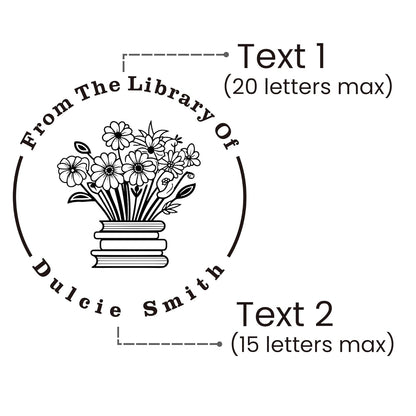 Book Embosser Custom Embosser Stamp with Your Name or Design Personalized Library Embosser Stamp Customized Books Business Cards Paper Documents Notebooks etc. (15)