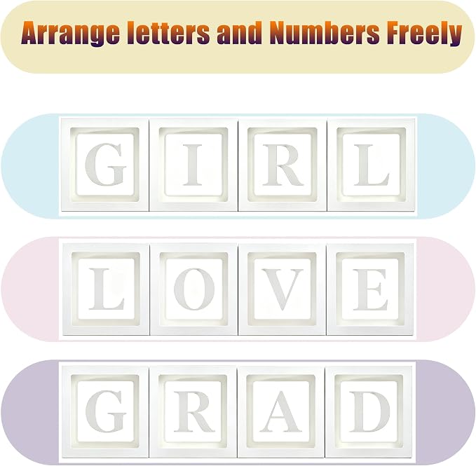 White Transparent Balloon Boxes, Balloon Box Blocks Backdrop - Image 3