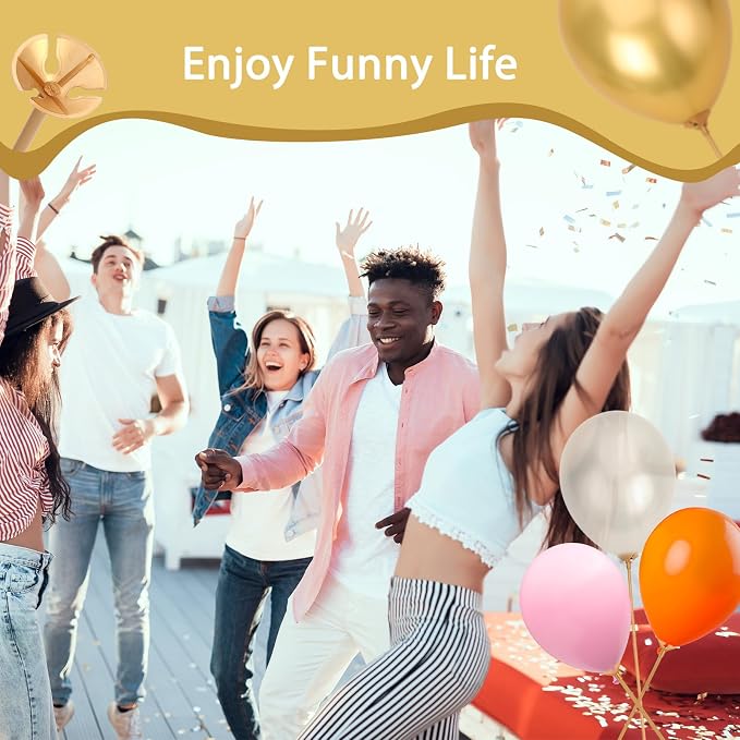 PP OPOUNT 35 PCS Gold Balloon Sticks, 12.6 inches, Party Decoration, - Image 6
