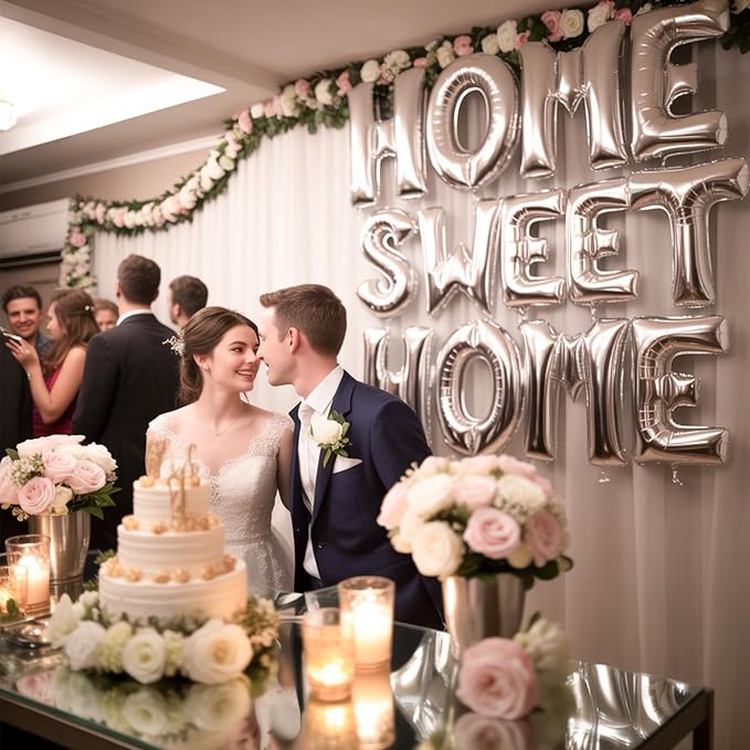Silver HOME SWEET HOME Letter Balloon - Image 8