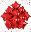 Red Star Balloons, Glitter Star Foil Balloon | 20Pcs 18 Inch Star Balloons by Adeyoo