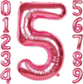40 Inch Giant Hot Pink Number Balloon, Mylar Foil Helium Hot Pink Balloons by United-UnicornsParty