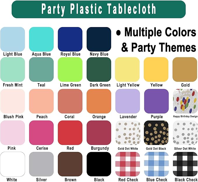 PARTY ULYJA Orange Plastic Tablecloths 2 Pack Disposable Table Covers 54 x 108 Inch PEVA Fall Colors Table Cloths for BBQ Picnic Birthday Wedding Parties 8 ft Rectangle Table Use