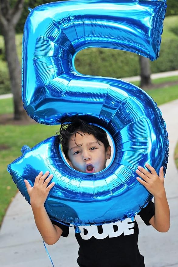 Numbers 40 Balloon 40Inch Blue Balloons - Image 2