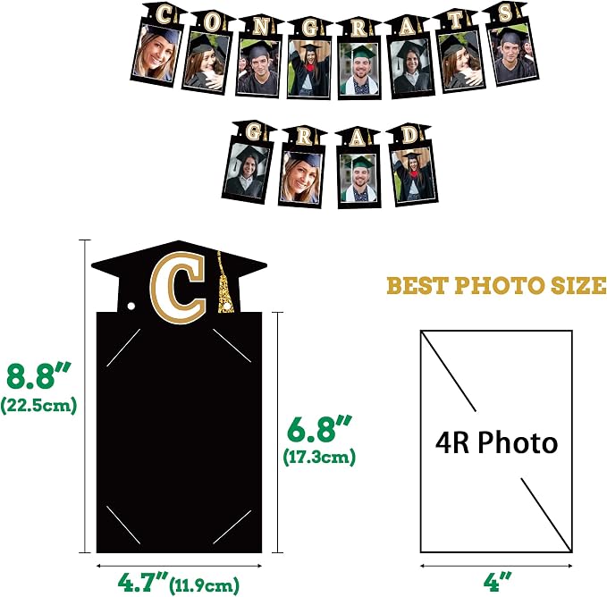 Party Spot！2026 Green and Gold Graduation Party Decorations - Image 8