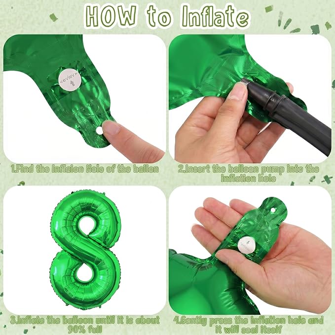 Green Number 18 Balloon 40 Inch, Shiny Foil Duo - Image 5
