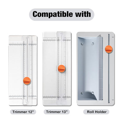 Likart 4-Pack Paper Cutter Replacement Blade Kit,Portable Trimmer Cutting Blades Compatible for Portable Trimmer/Basic Trimmer/Roll Holder,3 Cutting Blades & 1 Scoring Blades with a Holder,Light Green