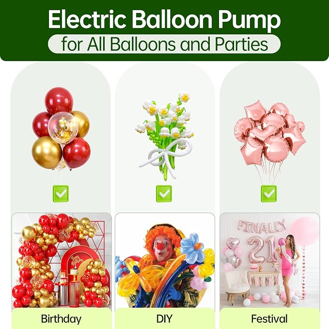 Air 3-in-1 Balloon Pump Electric Inflator Blower Machine | Dual-Balloon - Image 5