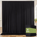 30ft x 8ft Wrinkle Free Black Backdrop Curtains by ENJOYYOURPARTY