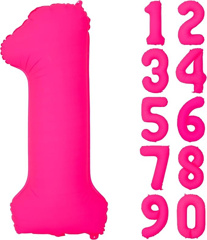 40 in Fluorescent Pink Birthday Balloon Number 1 Pink Fluorescent Number 1 | by Exquisitehighqualitypartydecorationstomeetyoureveryneed%EF%BC%81