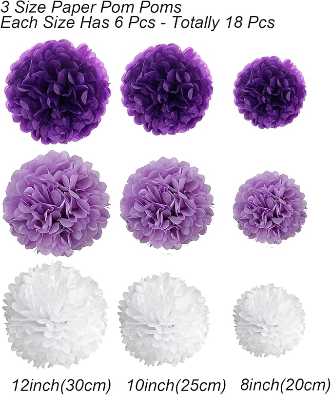 Tissue Paper Pom Poms, Recosis Paper Flower Ball - Image 3