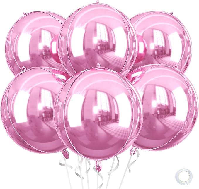 22 Inch Pink Foil Balloons, Baby Pink Balloon by Saxuxu