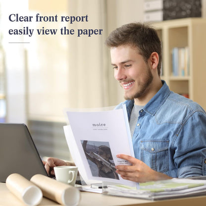 100 Pcs Clear Report Cover with Sliding Bar 50 Sheet Capacity Presentation Binder Transparent Resume Folder Plastic Folder for File Report School Office