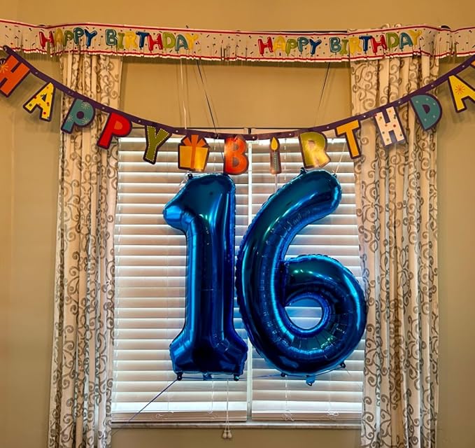 Dark Blue 2026 Balloons Number, Number 20 Balloons 40 Inch Big Foil Balloon - Image 4