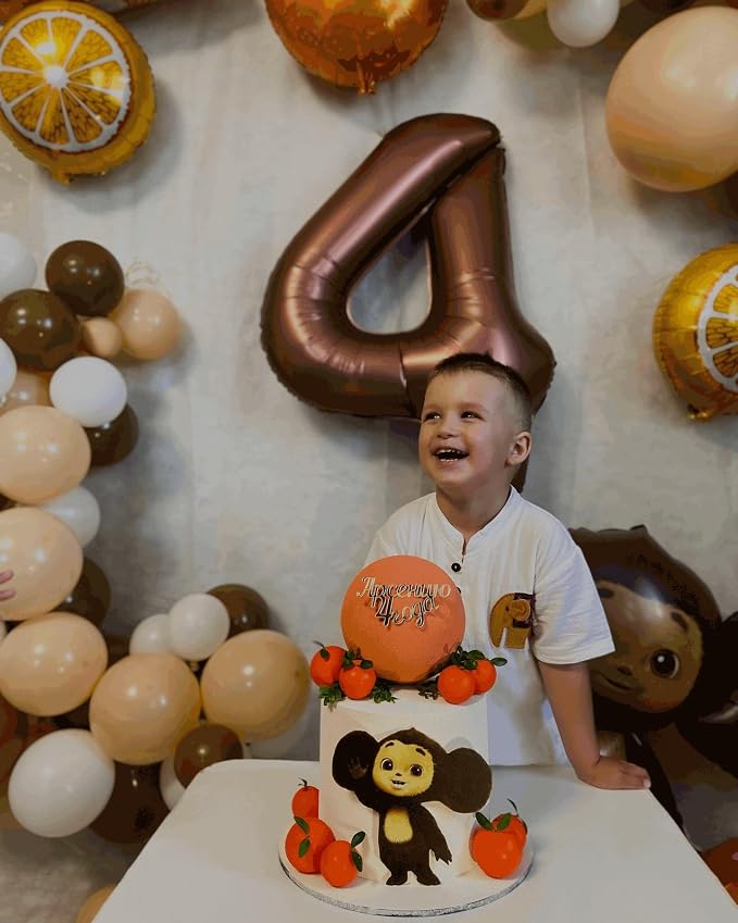 2 Balloon - Brown Birthday Number Balloons, 40 Inch Decorations Men Women | - Image 8
