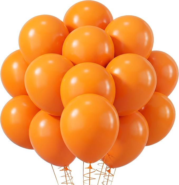 RUBFAC Orange Balloons 120pcs 12 Inches Latex Balloons by RUBFAC