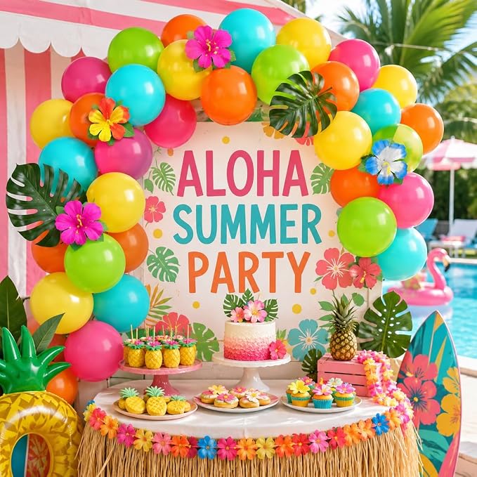 Tropical Balloons, 12 Inch Hawaiian Balloons - Image 4