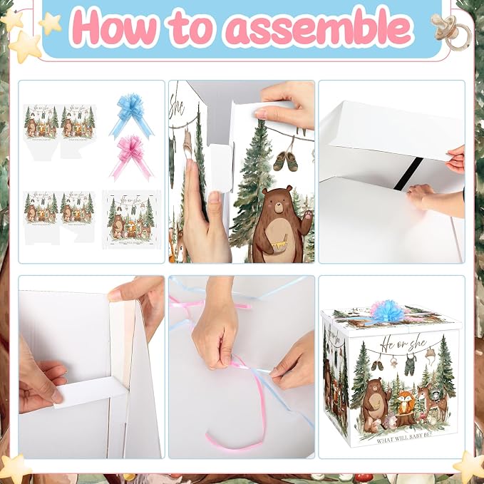 AmazingSpark 28in Giant Gender Reveal Gift Box - Image 3