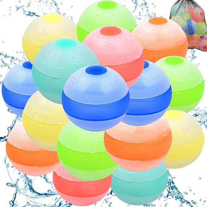 Reusable Water Balloons, Quick Fill Self-Sealing Water Bomb Balloons, by Unknown