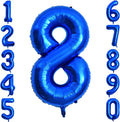 Navy Blue Number 8 Balloon 40 Inch, Shiny Foil Infinity Design Event Decor | by Unknown