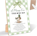Mallard Duck A Message From the Bump Baby Shower Signs, Sage Green Wooden by Unknown