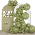 PartyWoo Sage Green Balloons 155pcs Different Sizes of 18 12 10 5 Inch Olive by PartyWoo