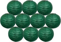Christmas Green Paper Lanterns Hanging Ceiling Round Lanterns Indoor 10in | by BARTHEW