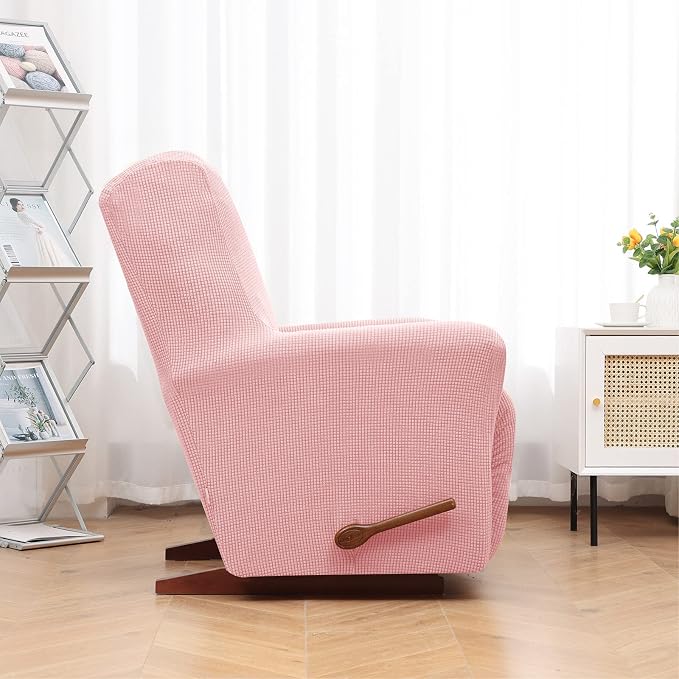 Recliner Chair Covers, 1-Piece Lazy Boy Recliner Covers, Dusty Pink | Washable - Image 3