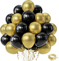 Black and Gold Balloons, Metallic Gold Balloon by GoldenParty