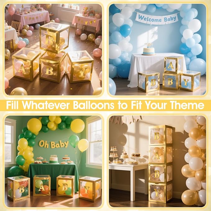 Ledido Baby Boxes with Letters for Baby Shower Decorations - Image 3
