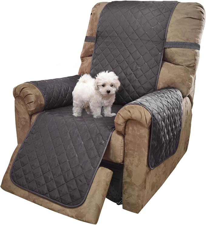 U-NICE HOME Reversible 23''Recliner Small Chair Cover, Dark Grey | Recliner by U-NICEHOME