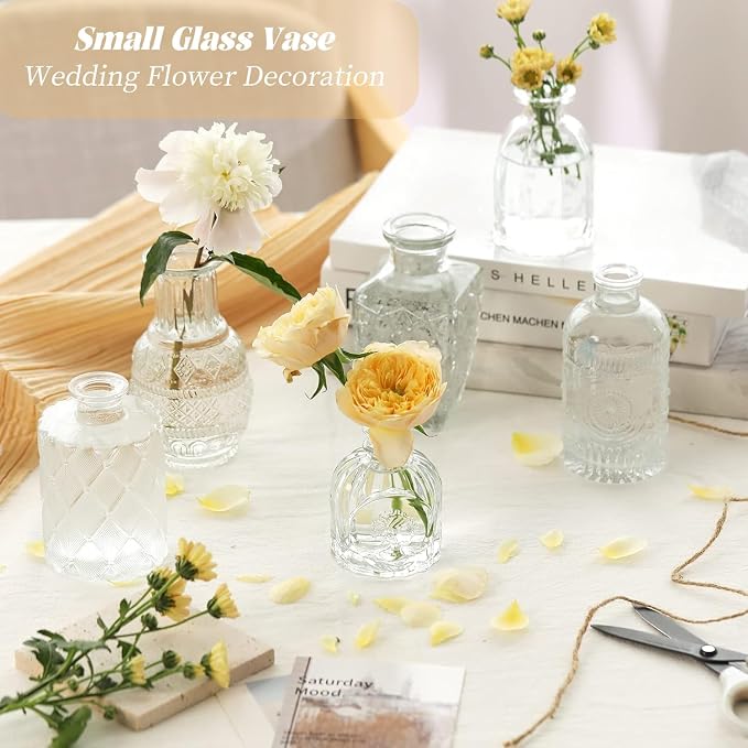 Glass Bud Vase Set of 32PCS Wedding Centerpieces - Image 3