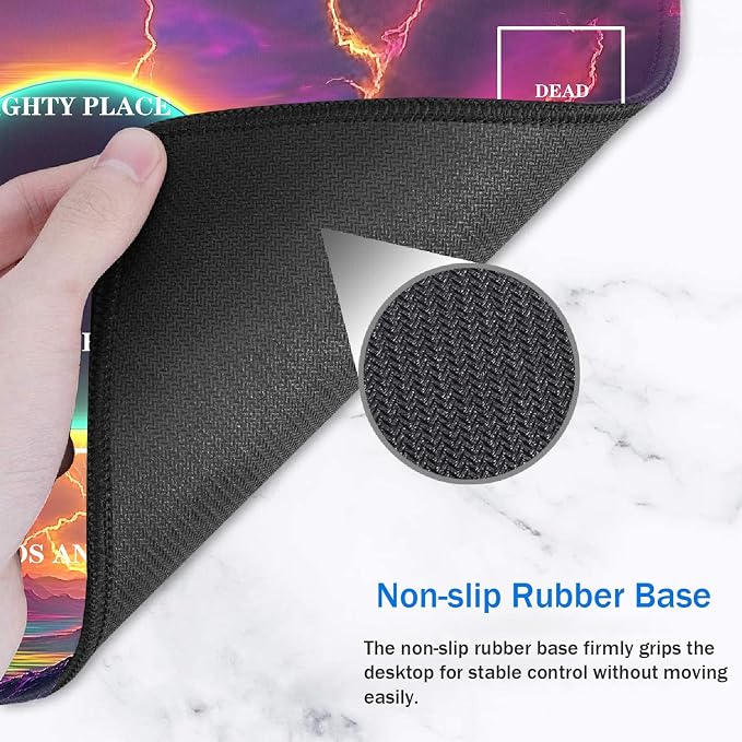 for TCG Playmat with Zones, Non-Slip Rubber Bottom Trading Card Game Mat with - Image 4