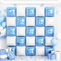 Blue and White Balloons Wall Tunnel Backdrop Double Sided Blue White Balloon by OTLGEUA