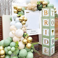 101 PC Greenery Bridal Shower Decorations Balloon Boxes Gold- Blocks by RegalDecorations
