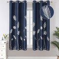 Silver Palm Tree Curtains Blackout Energy Saving Curtains Light Blocking Window by ESTELARTEXTILER