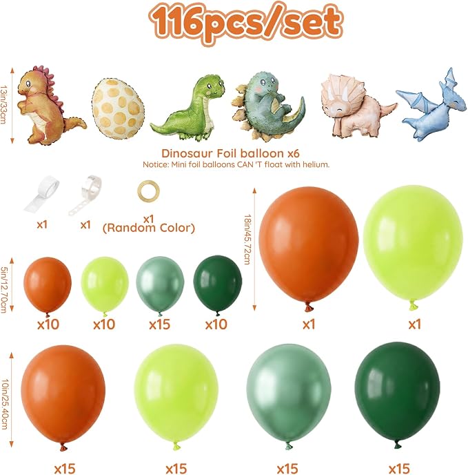 Dinosaur Balloon Arch Kit - Image 3
