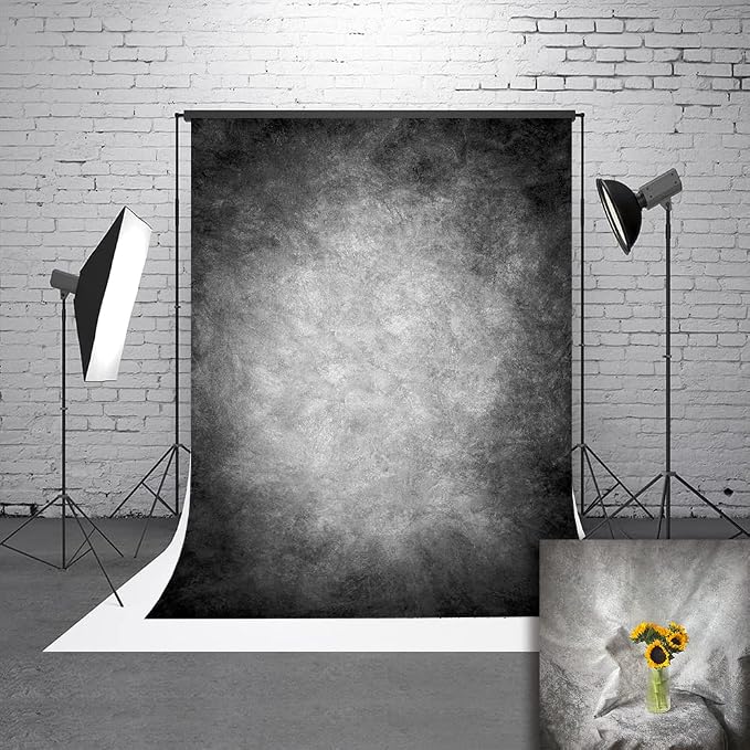 6x9ft Abstract Black Gray Portrait Photography Backdrops Photo Studio Prop - Image 2
