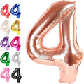 Rose Gold Number 4 Balloon 40 inch, Balloon numbers party supplies, deco photo by Upgesy