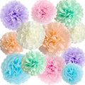 ANSOMO Pastel Tissue Paper Pom Poms Colorful Birthday Party Decorations | by ANSOMO