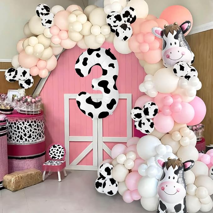 40 Inch Cow Print Balloon, Number 3 balloons Cow Balloons - Image 5