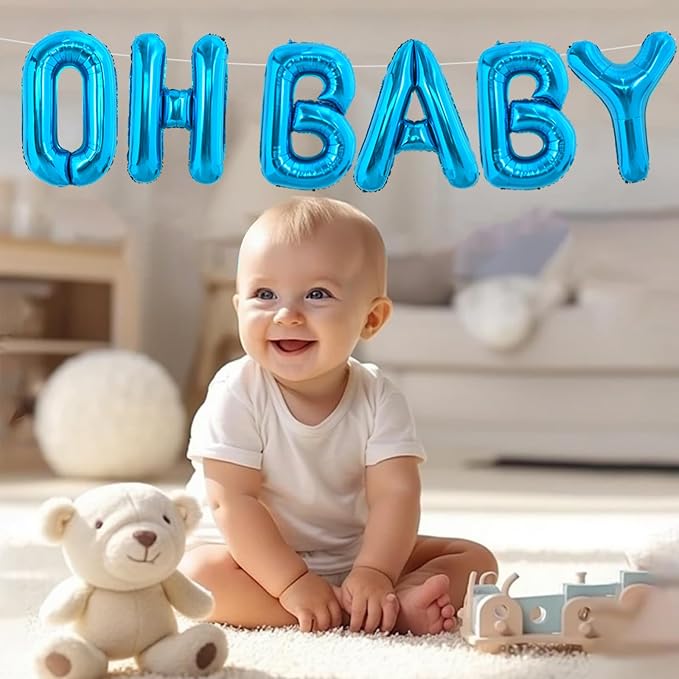 TONIFUL Blue Letter Balloons 1 Set 16 Inch A-Z Custom Alphabet Banner | 26 Pcs - Image 4